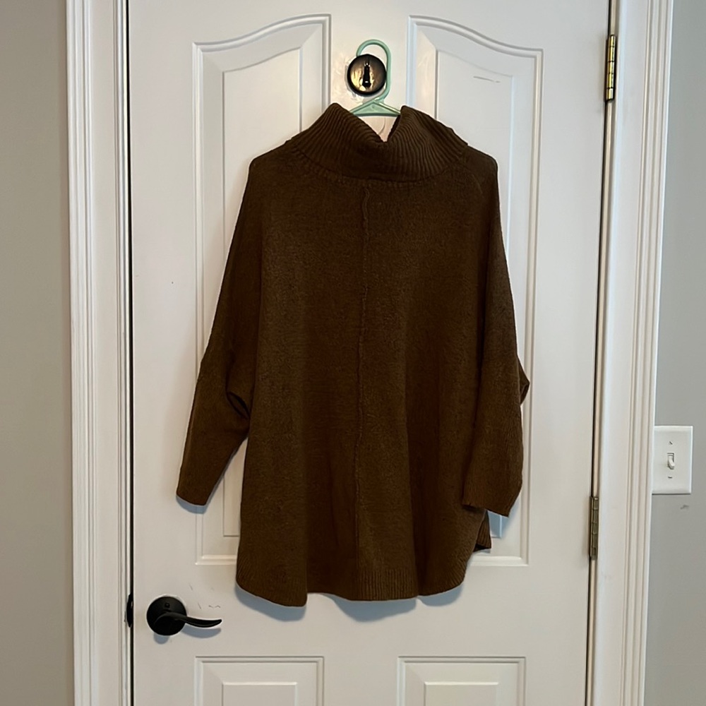 Brown tunic sweater